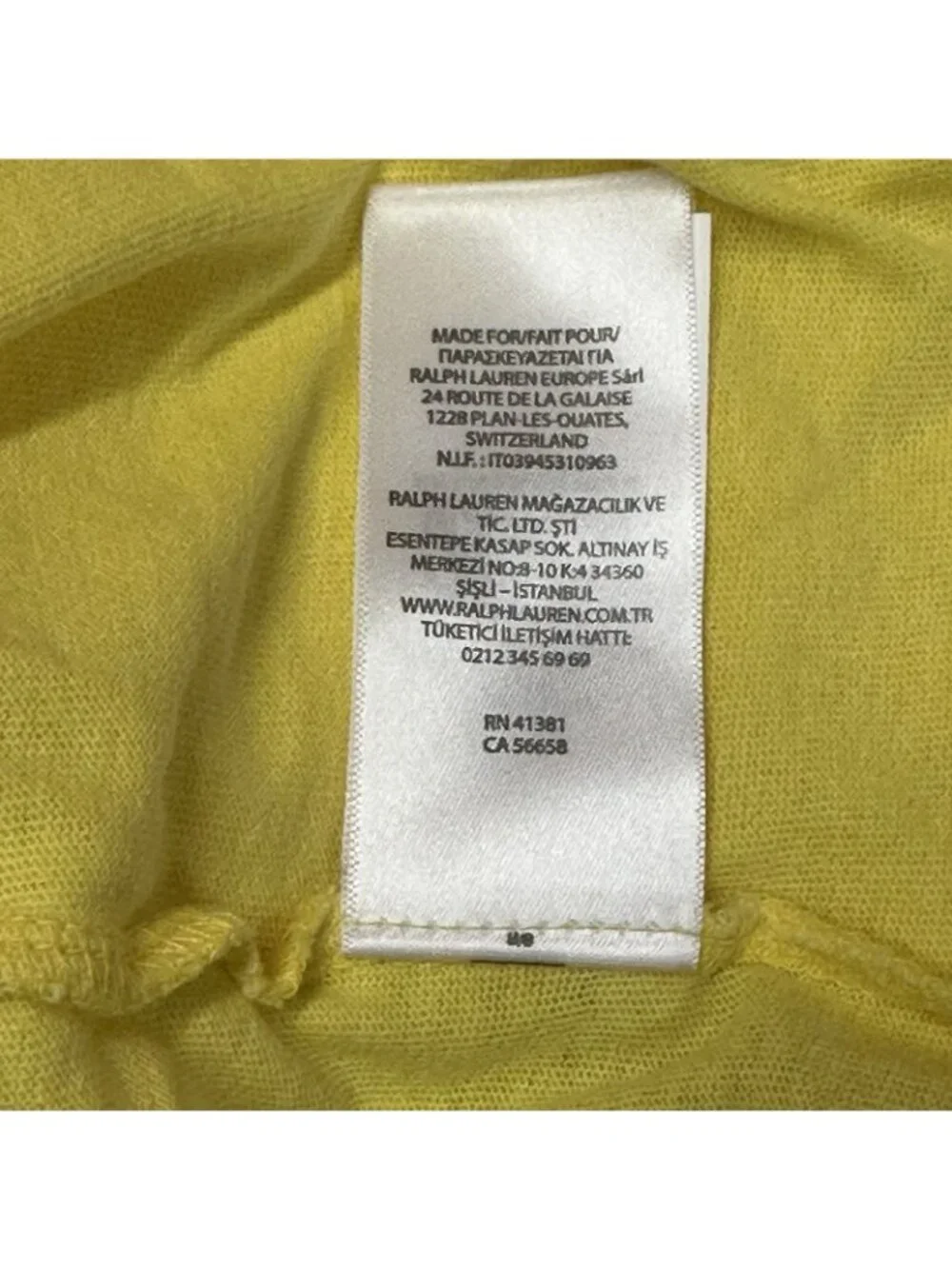 Polo by Ralph Lauren Yellow Graphic Logo Crew Neck T-Shirt